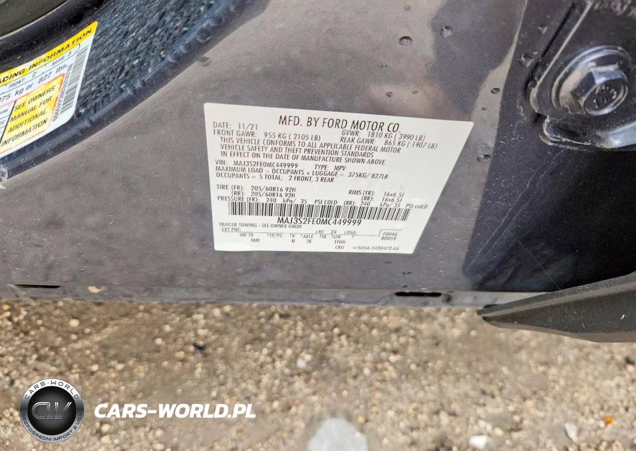 2021 Ford Ecosport S VIN:MAJ3S2FE0MC449999 - 12