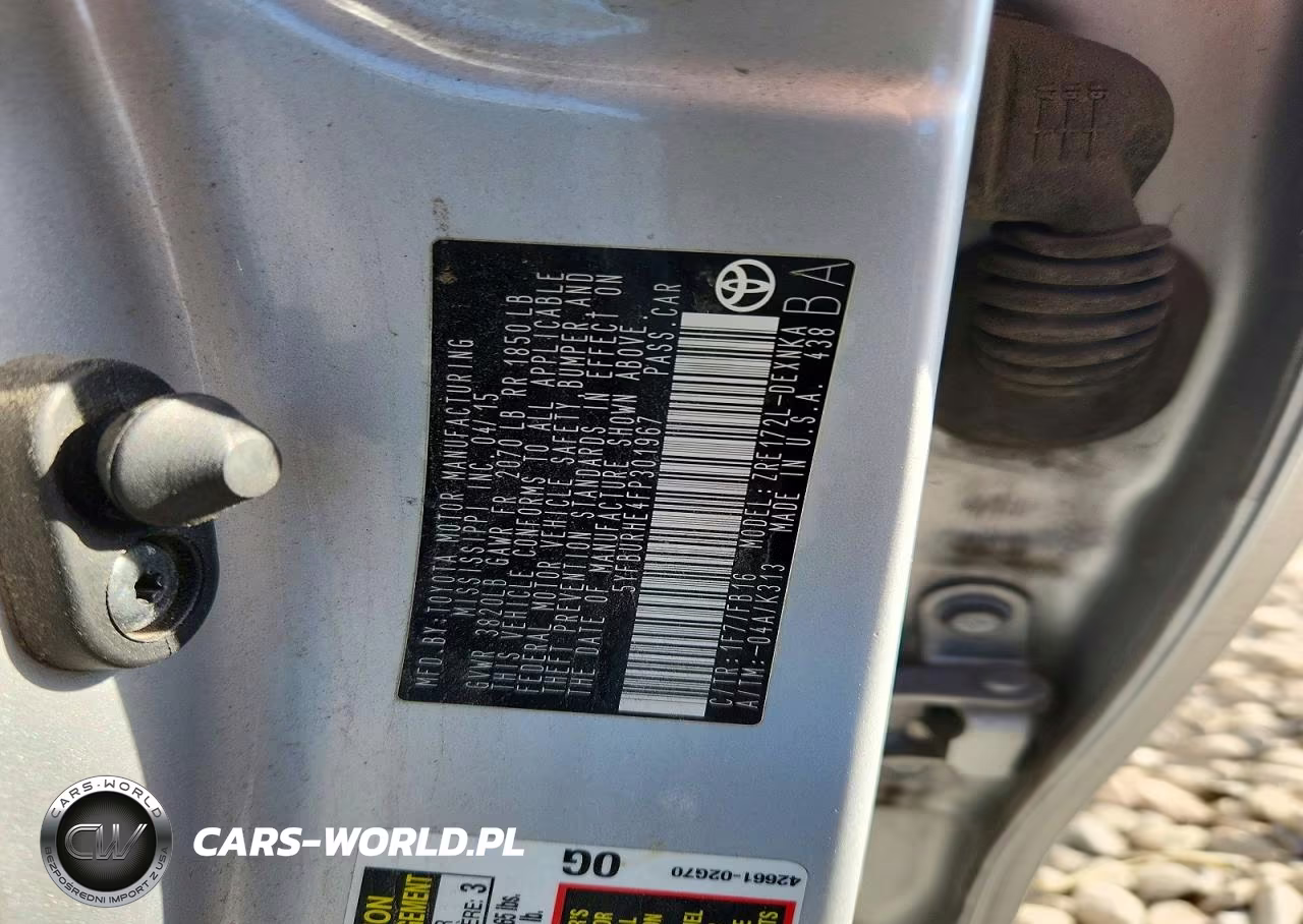 2015 Toyota Corolla Le VIN:5YFBURHE4FP301967 - 12