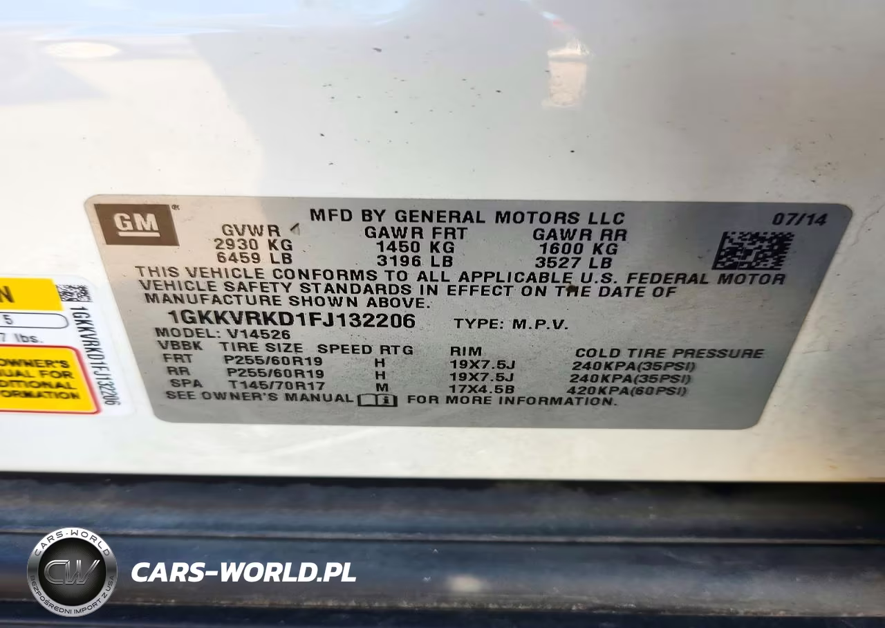 2015 GMC Acadia Slt-1 VIN:1GKKVRKD1FJ132206 - 12