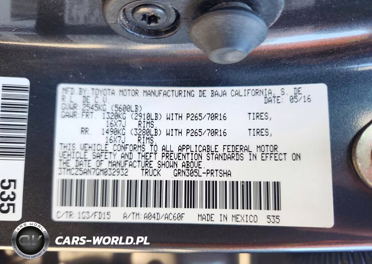 2016 Toyota Tacoma Trd Off-Road VIN:3TMCZ5AN7GM032932 - 13