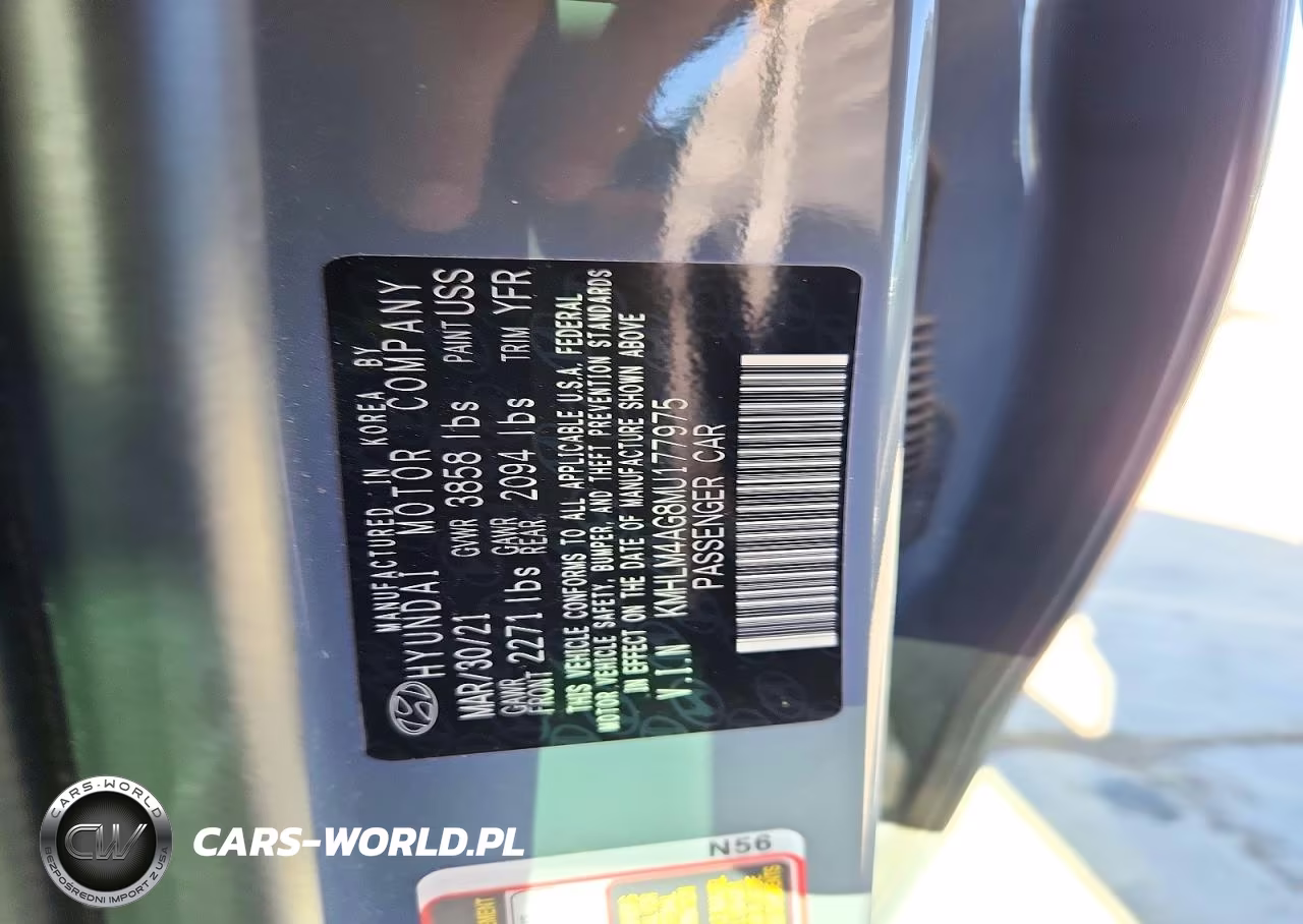 2021 Hyundai Elantra Sel VIN:KMHLM4AG8MU177975 - 12