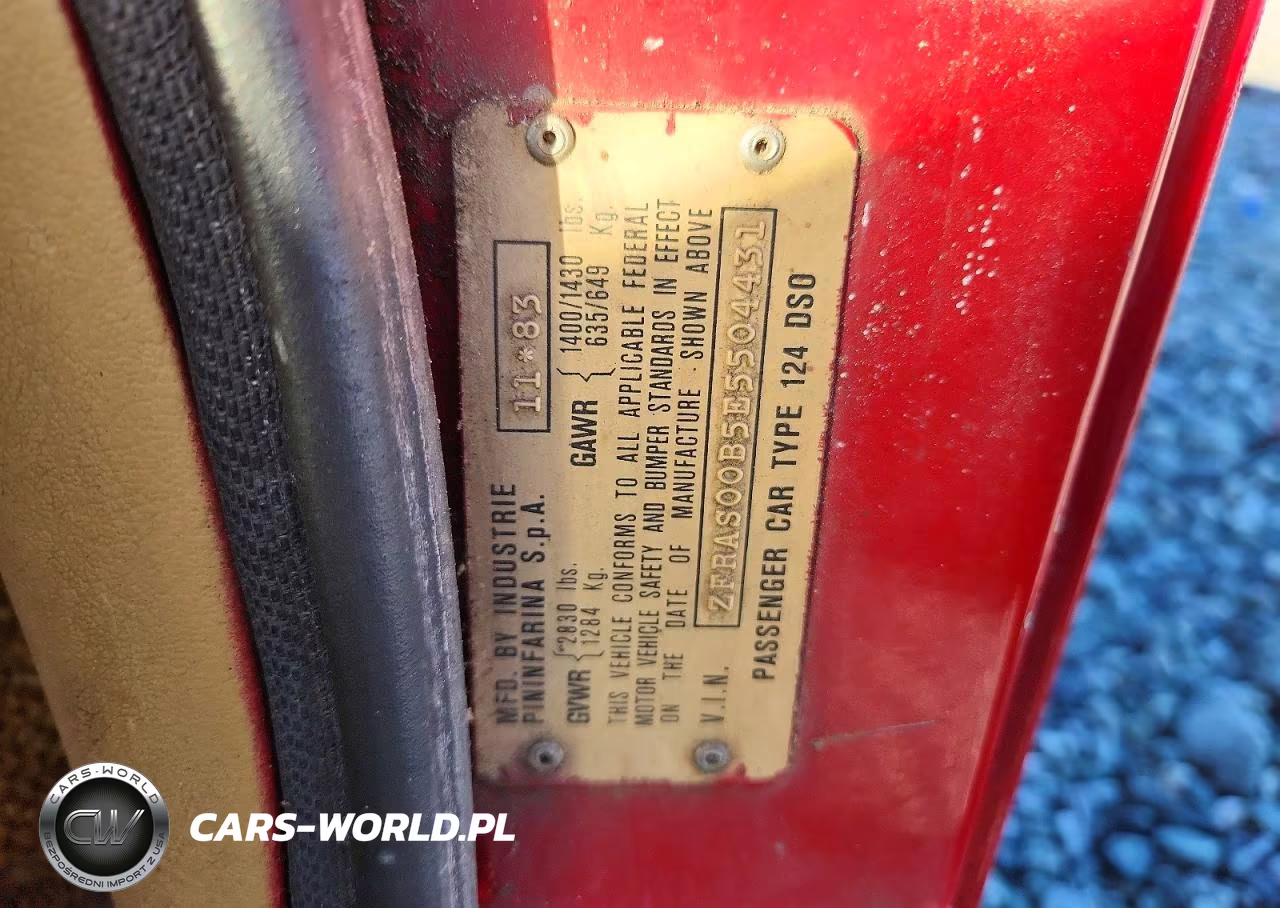 1984 Fiat Pininfarina VIN:2FRAS00B5E5504431 - 12