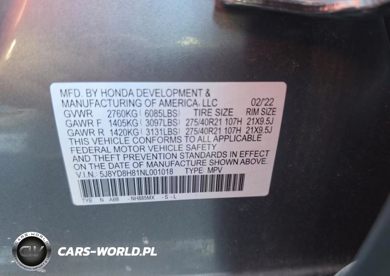 2022 Acura Mdx Type S Advance VIN:5J8YD8H81NL001018 - 10