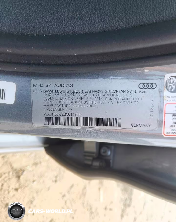 2016 Audi A6 Premium VIN:WAUFFAFC2GN011866 - 12