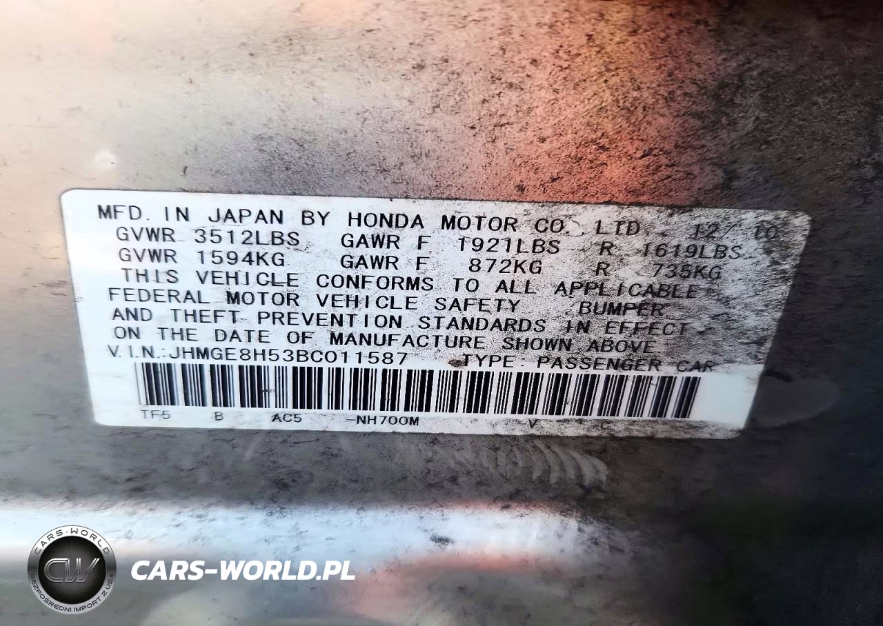 2011 Honda Fit Sport VIN:JHMGE8H53BC011587 - 13