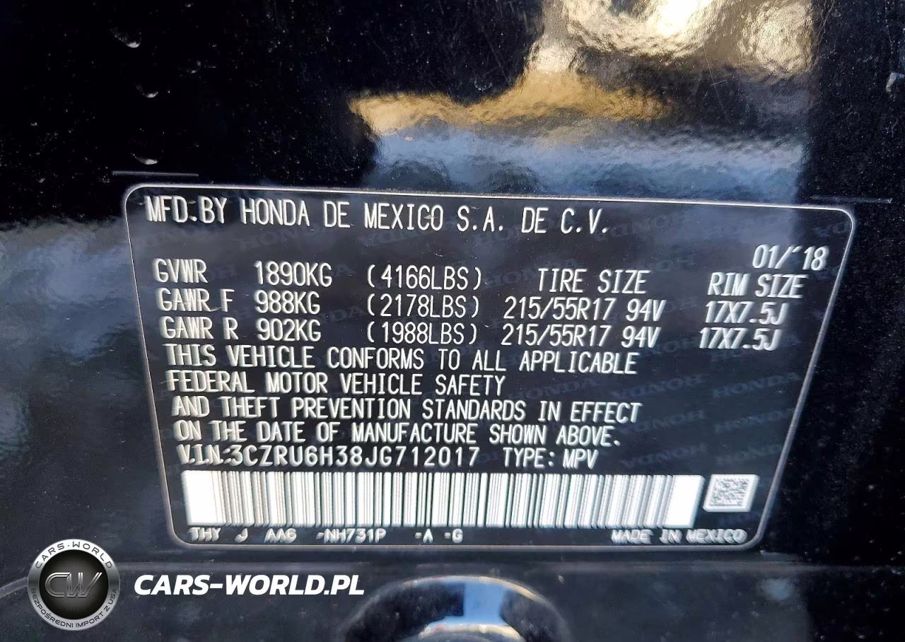 2018 Honda Hr-V Lx VIN:3CZRU6H38JG712017 - 13