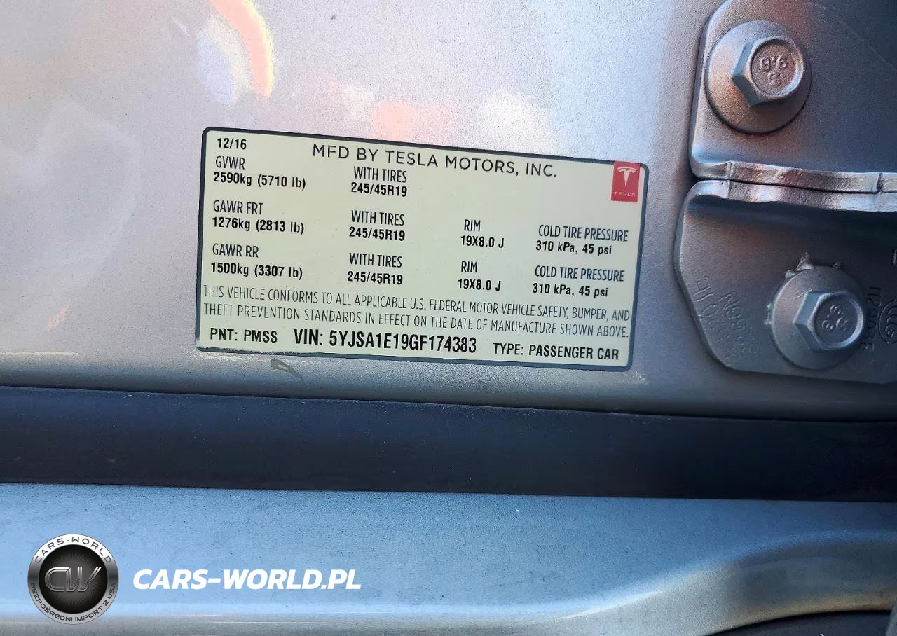 2016 Tesla Model S VIN:5YJSA1E19GF174383 - 13