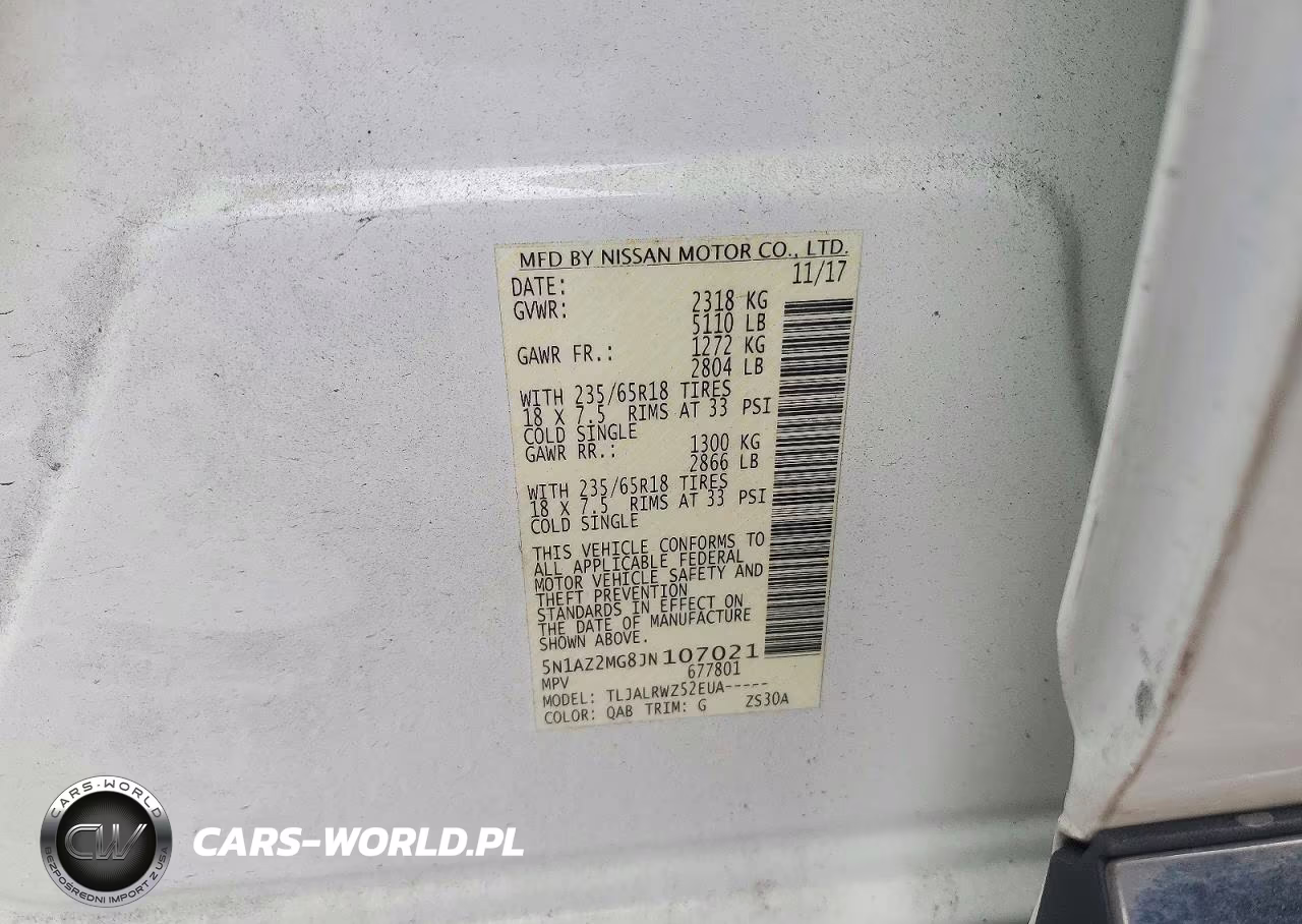 2018 Nissan Murano Sl VIN:5N1AZ2MG8JN107021 - 13