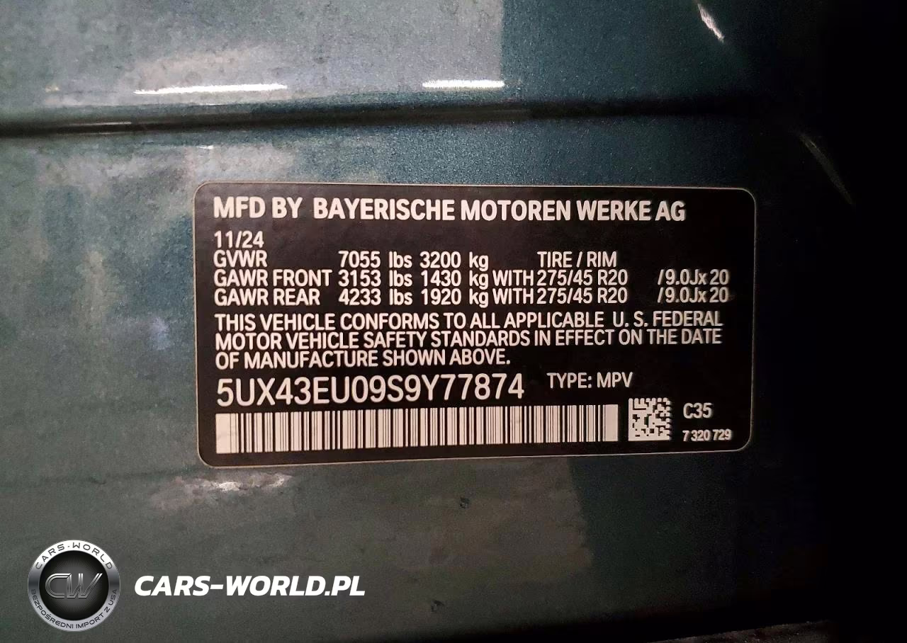 2025 BMW X5 xDrive50E VIN:5UX43EU09S9Y77874 - 13