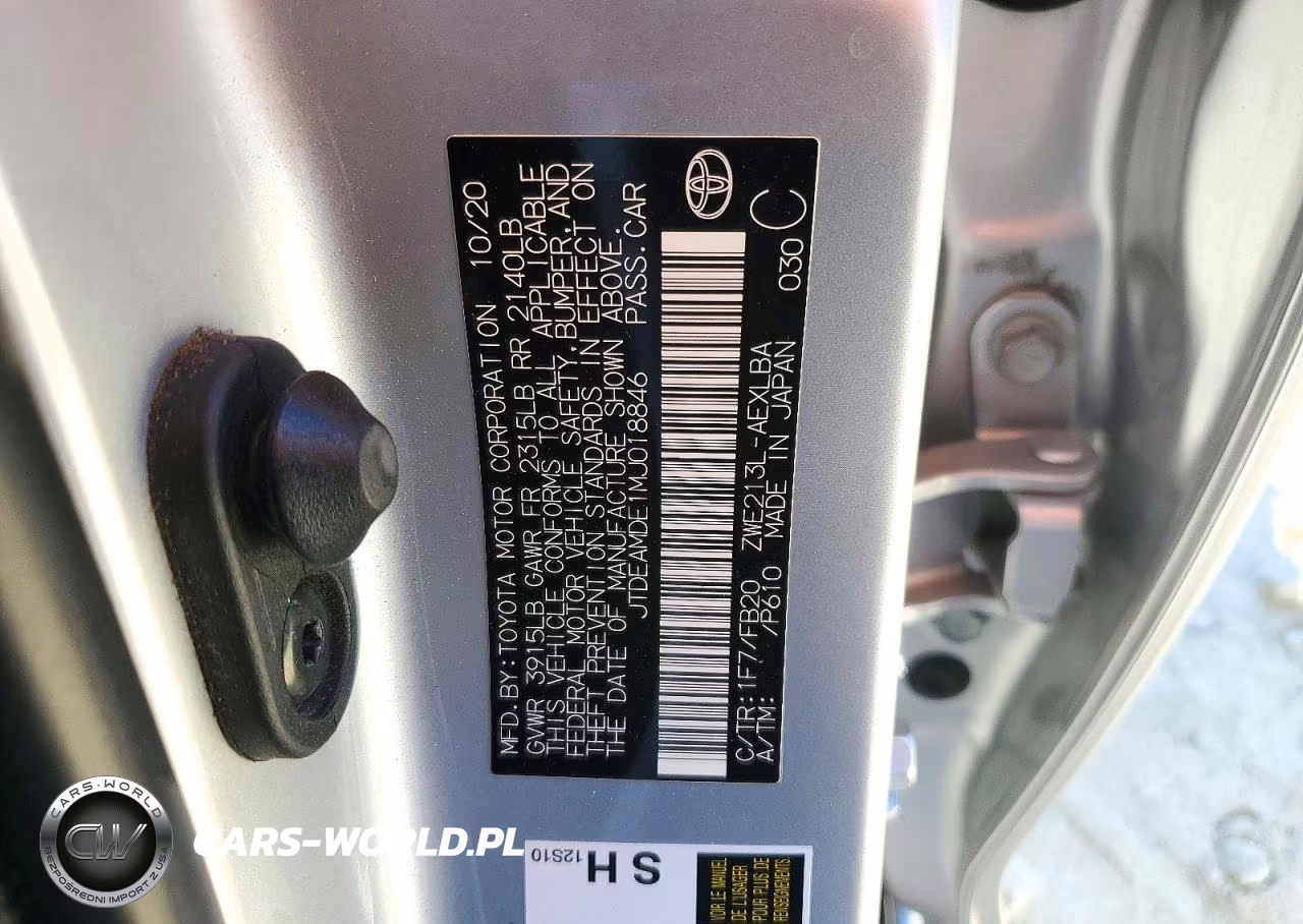 2021 Toyota Corolla Le VIN:JTDEAMDE1MJ018846 - 12