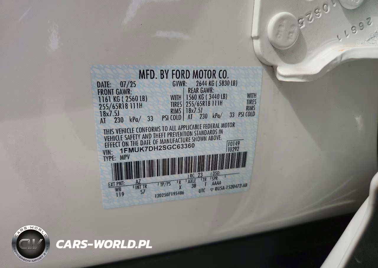 2025 Ford Explorer Active VIN:1FMUK7DH2SGC63360 - 14