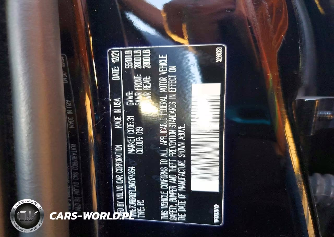 2022 Volvo S60 T8 Recharge Inscription VIN:7JRBR0FL2NG174264 - 12