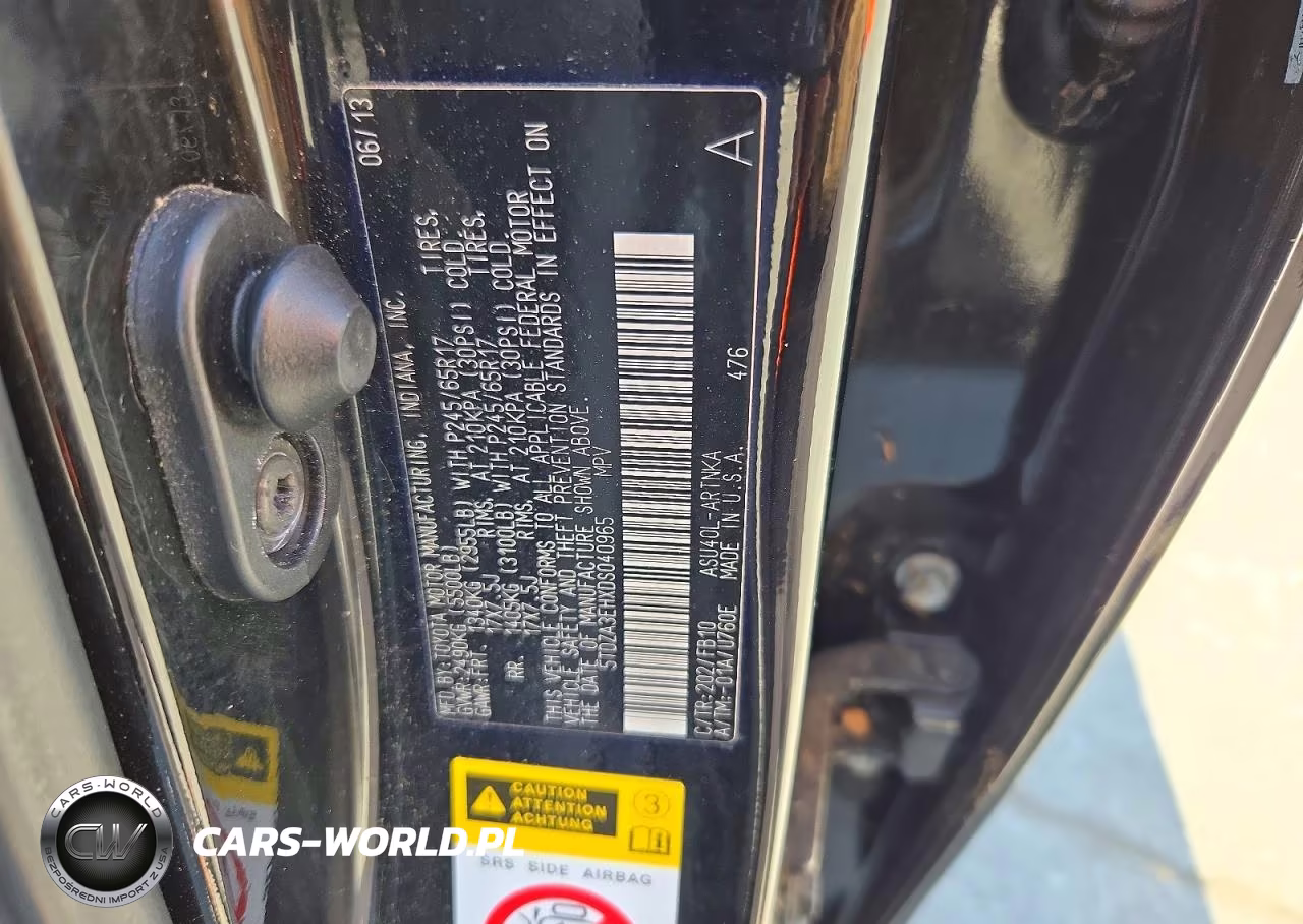 2013 Toyota Highlander Base VIN:5TDZA3EHXDS040965 - 13