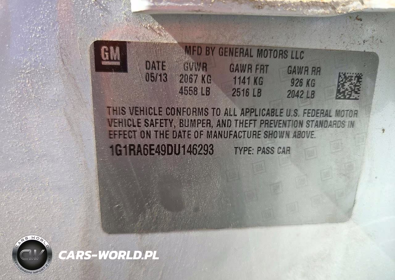 2013 Chevrolet Volt VIN:1G1RA6E49DU146293 - 12