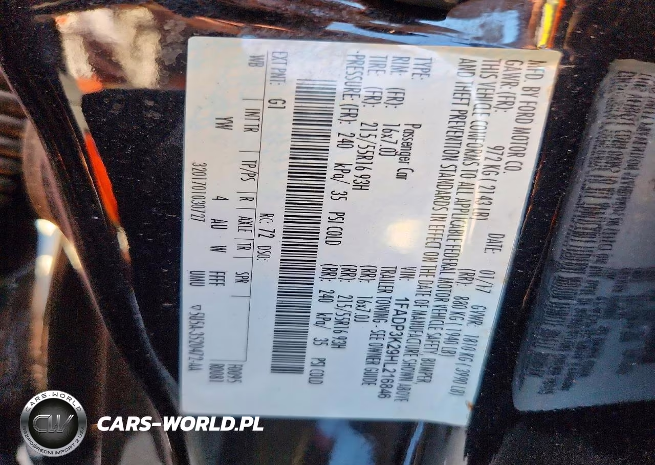2017 Ford Focus Se VIN:1FADP3K29HL216846 - 12