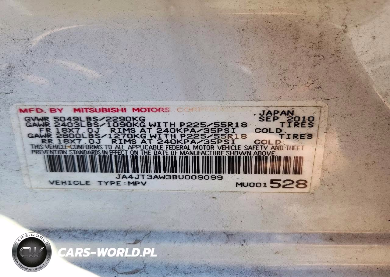 2011 Mitsubishi Outlander Se VIN:JA4JT3AW3BU009099 - 14