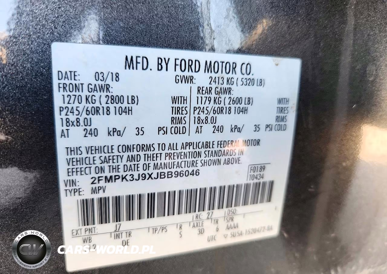 2018 Ford Edge Sel VIN:2FMPK3J9XJBB96046 - 14