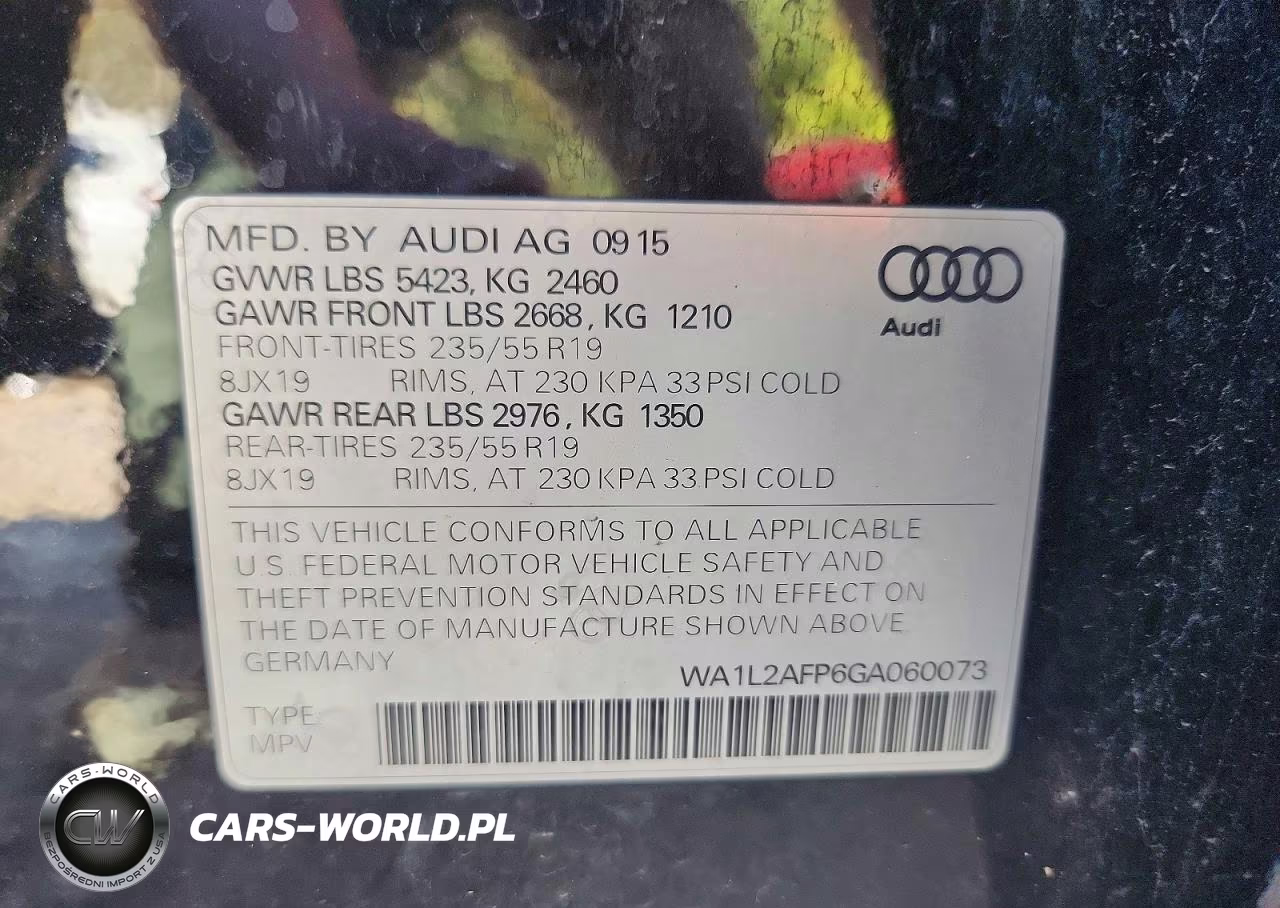 2016 Audi Q5 Premium Plus VIN:WA1L2AFP6GA060073 - 14