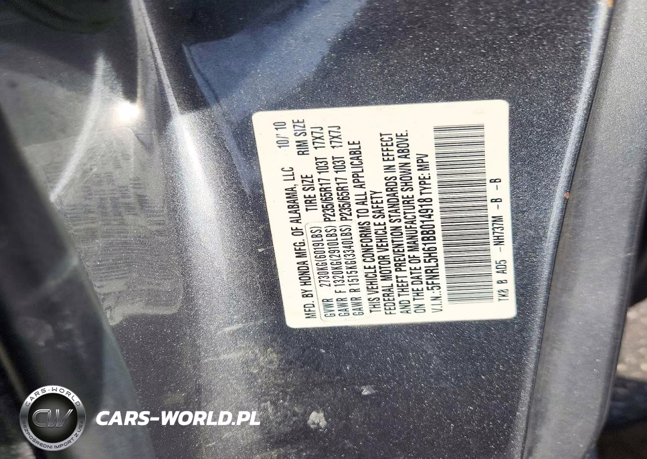 2011 Honda Odyssey Exl VIN:5FNRL5H61BB014918 - 13