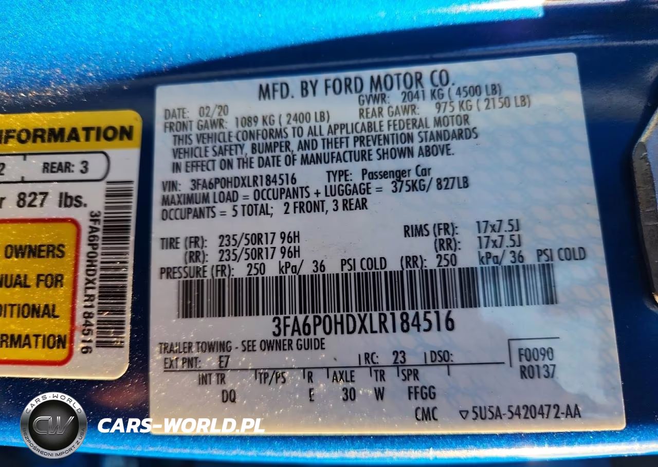 2020 Ford Fusion Se VIN:3FA6P0HDXLR184516 - 13