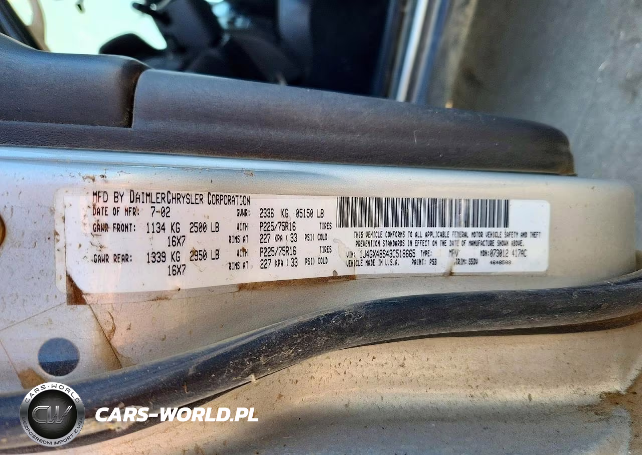 2003 Jeep Grand Cherokee Laredo VIN:1J4GX48S43C518665 - 12