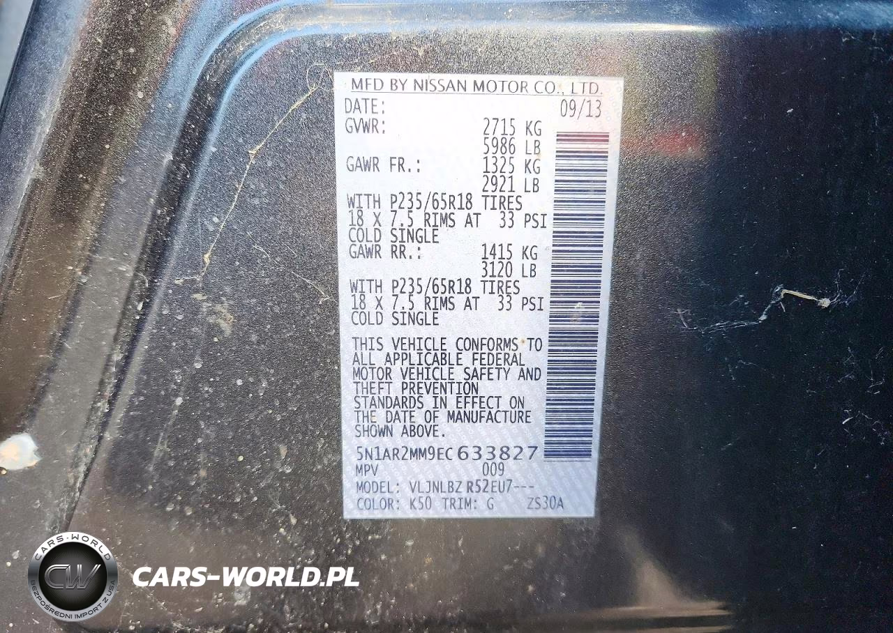 2014 Nissan Pathfinder S VIN:5N1AR2MM9EC633827 - 13
