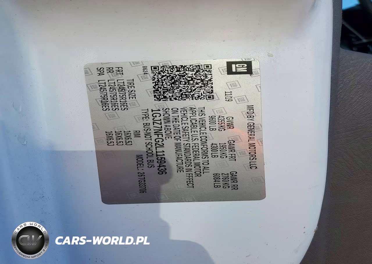 2020 GMC Savana G3500 Ls VIN:1GJZ7NFG2L1159436 - 13