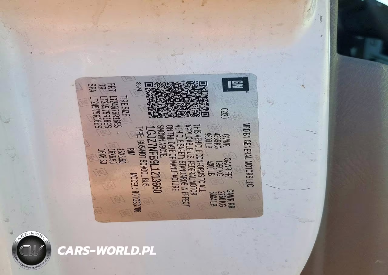 2020 GMC Savana G3500 Ls VIN:1GJZ7NFB9L1213660 - 13