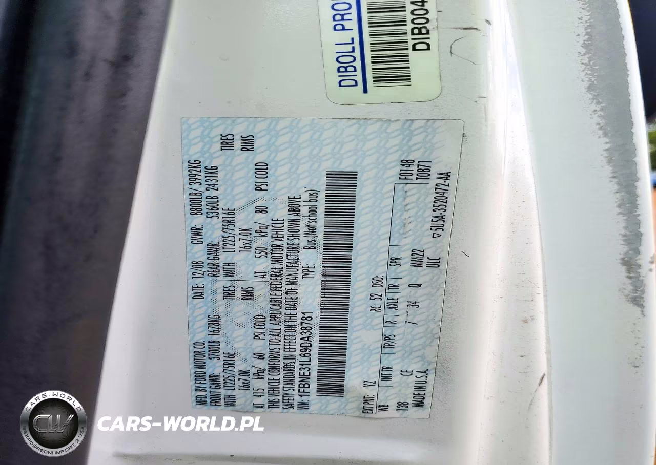 2009 Ford Econoline E350 Super Duty Wagon VIN:1FBNE31L69DA38781 - 13