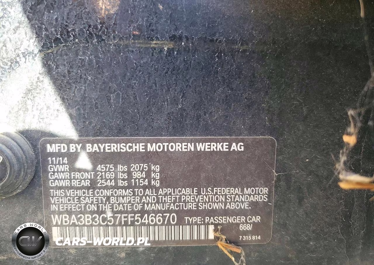 2015 BMW 328 Xi VIN:WBA3B3C57FF546670 - 12