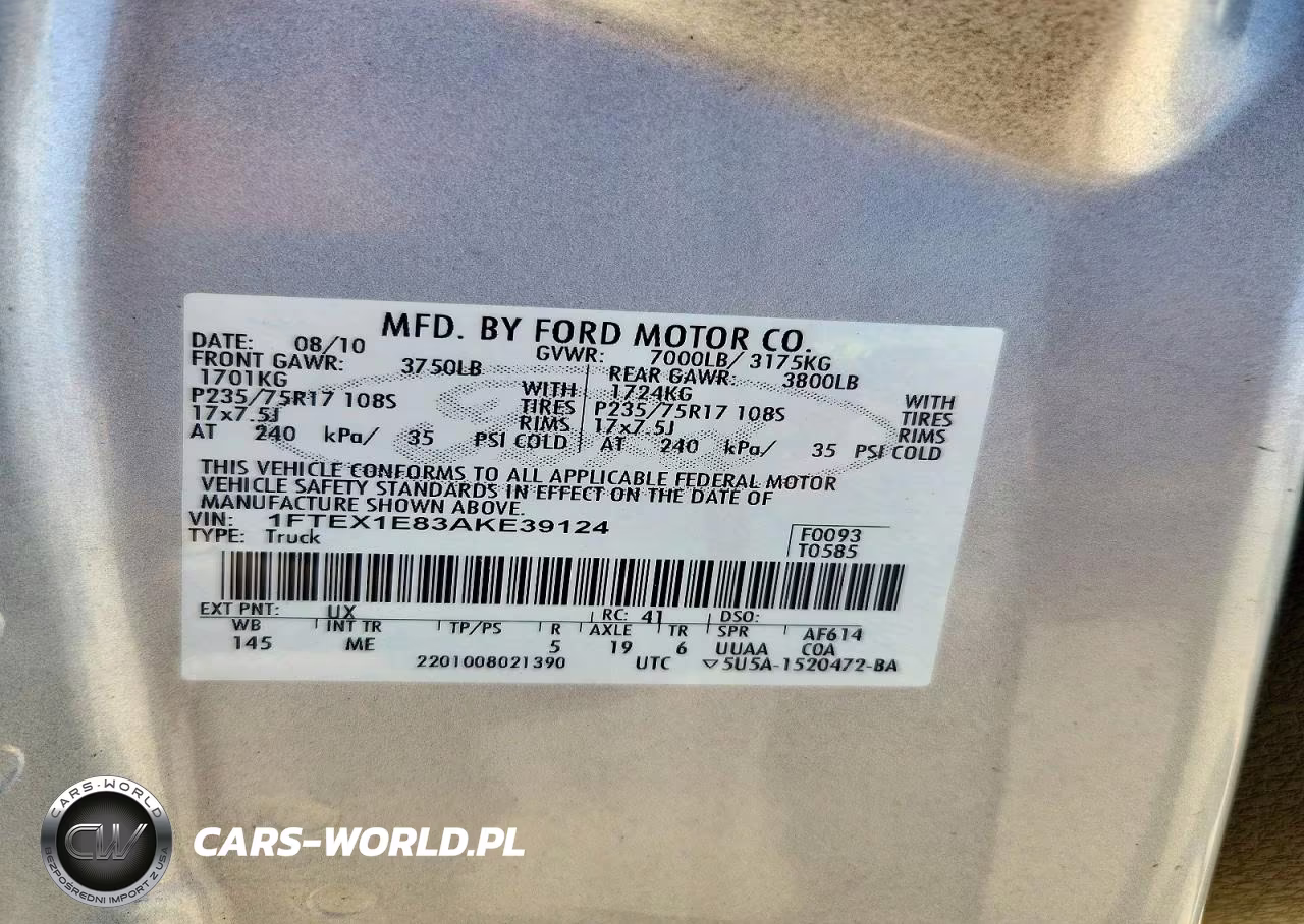 2010 Ford F150 Super Cab VIN:1FTEX1E83AKE39124 - 12