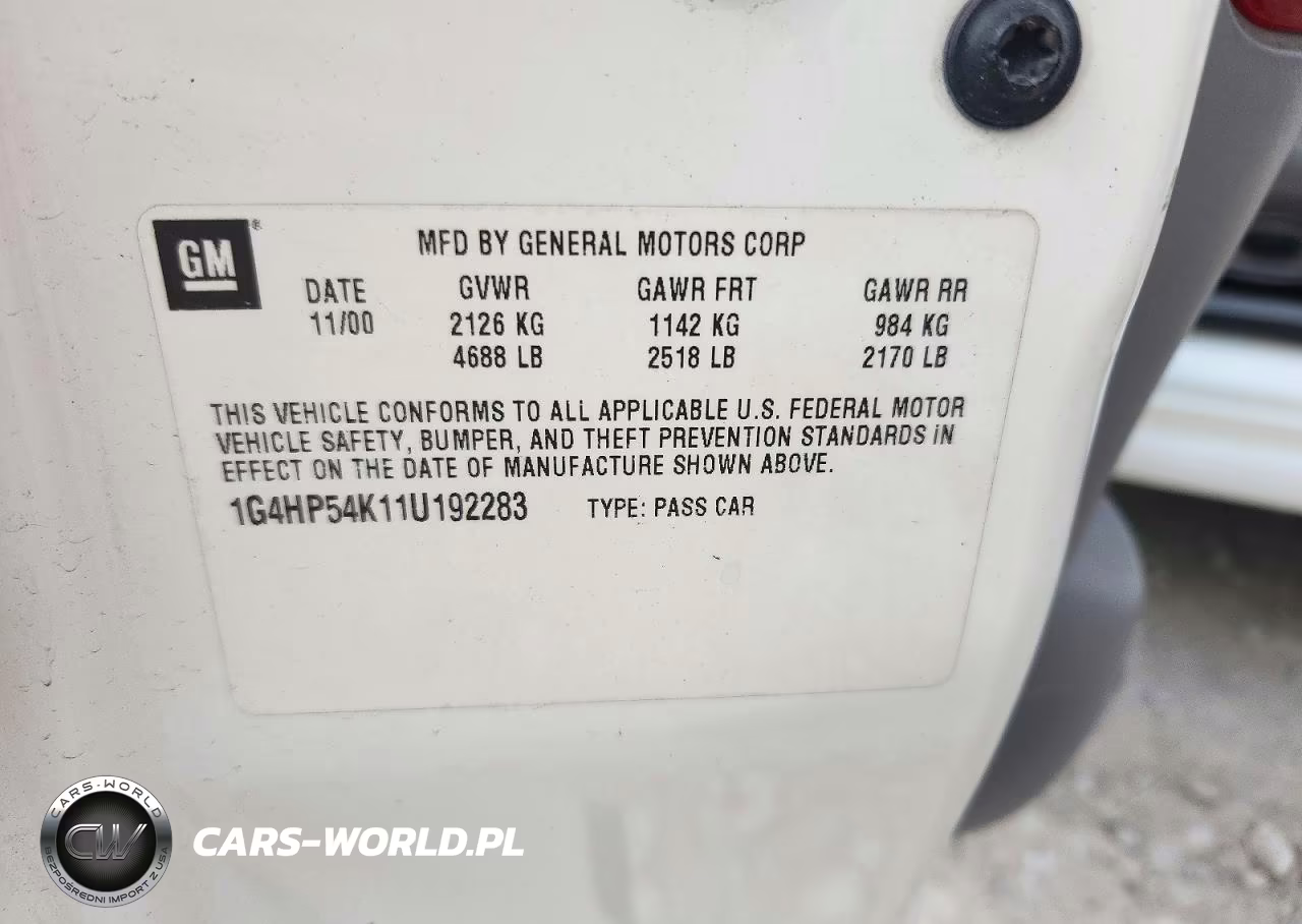 2001 Buick Lesabre Custom VIN:1G4HP54K11U192283 - 12