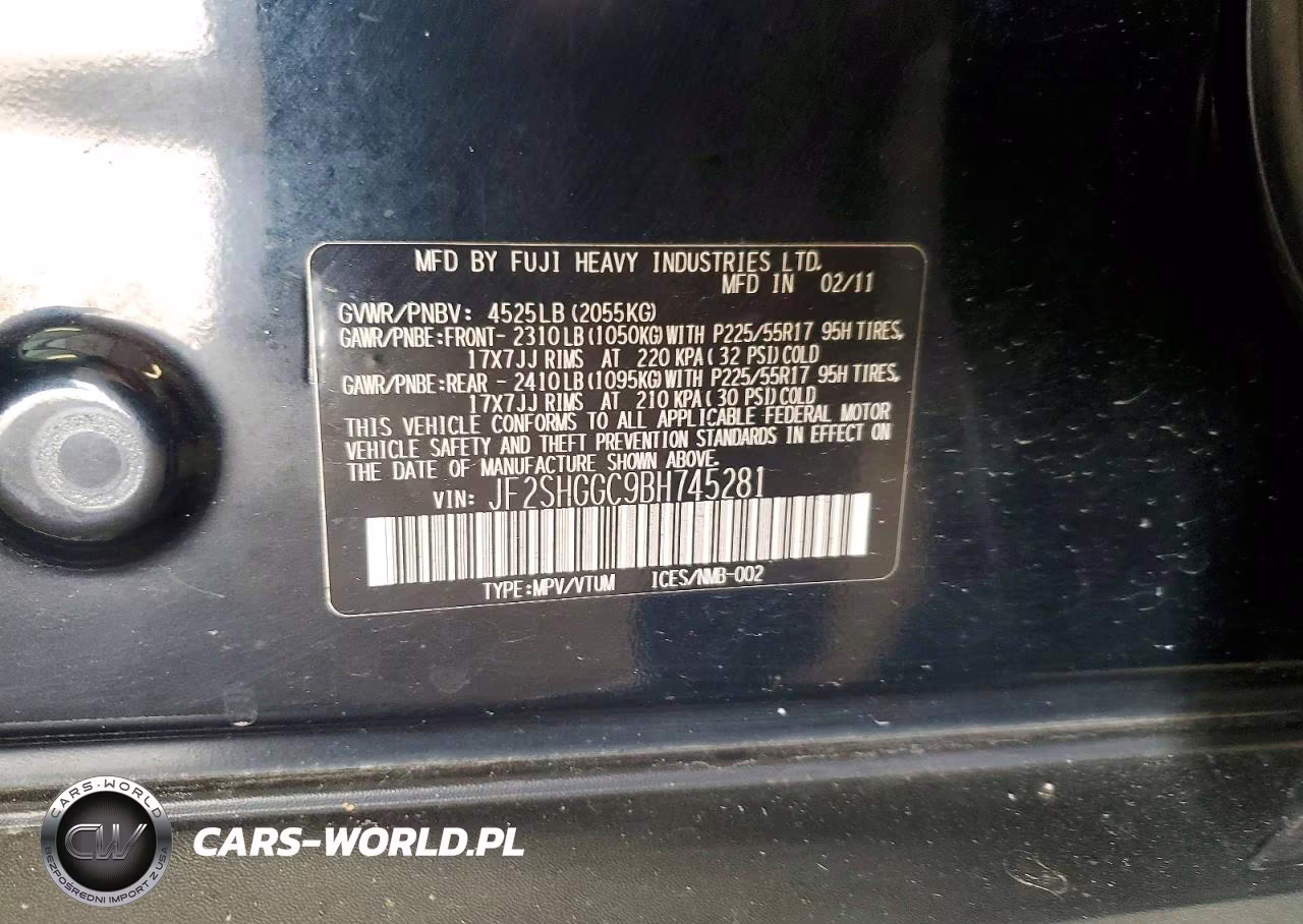 2011 Subaru Forester Touring VIN:JF2SHGGC9BH745281 - 13