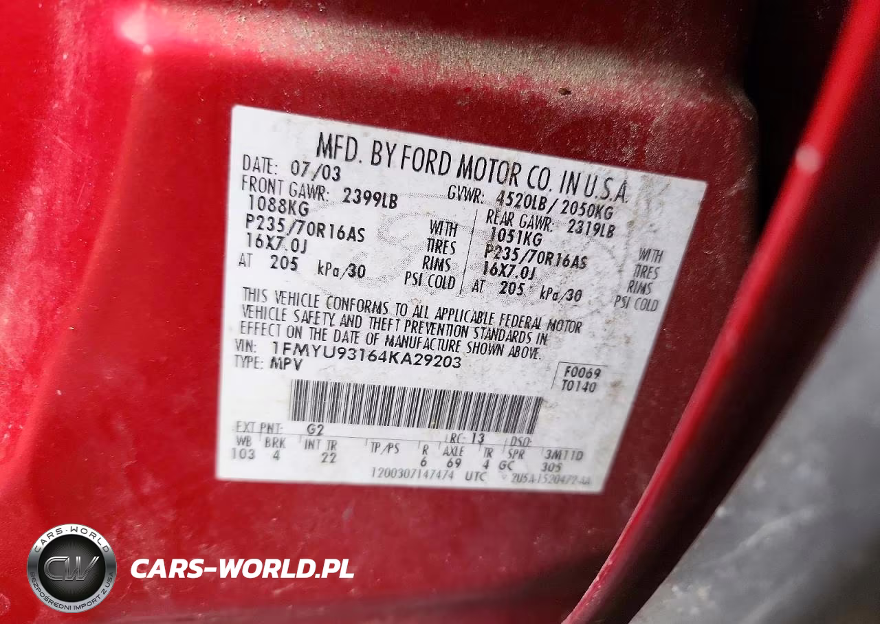 2004 Ford Escape Xlt VIN:1FMYU93164KA29203 - 12