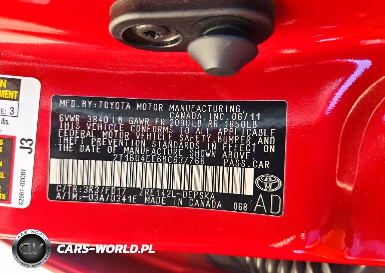2011 Toyota Corolla S VIN:2T1BU4EE6BC637766 - 12