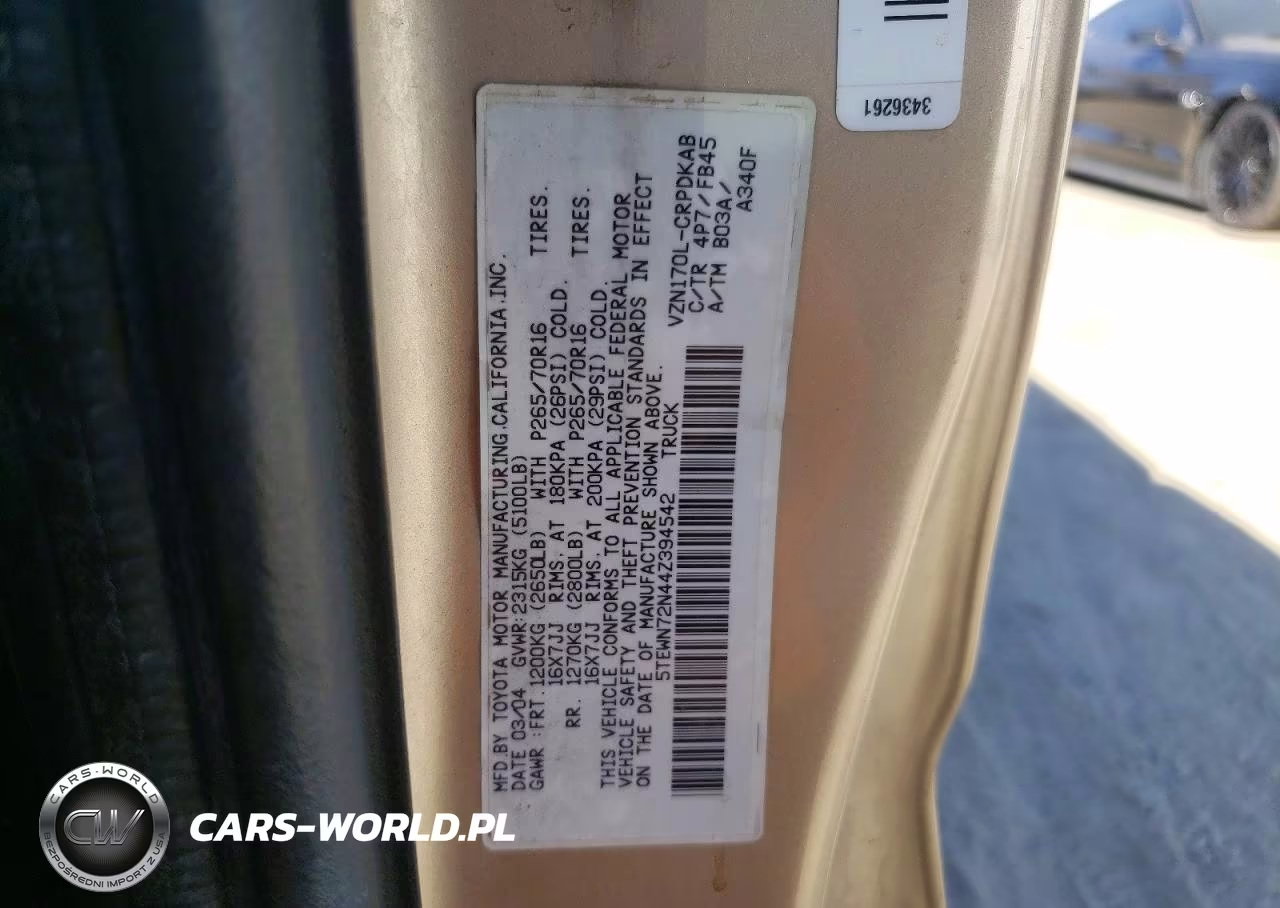 2004 Toyota Tacoma V6 VIN:5TEWN72N44Z394542 - 12