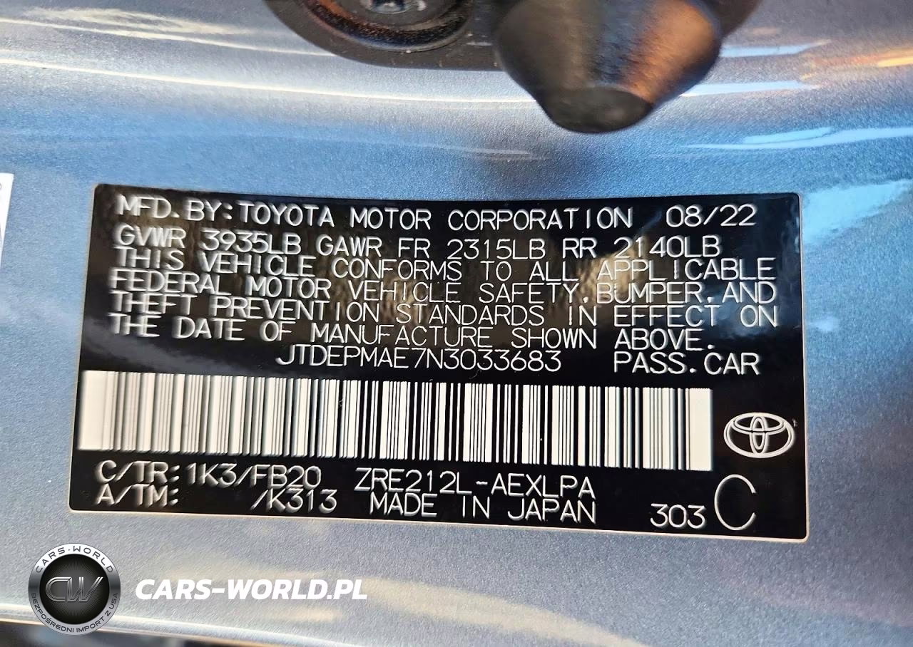 2022 Toyota Corolla Le VIN:JTDEPMAE7N3033683 - 12