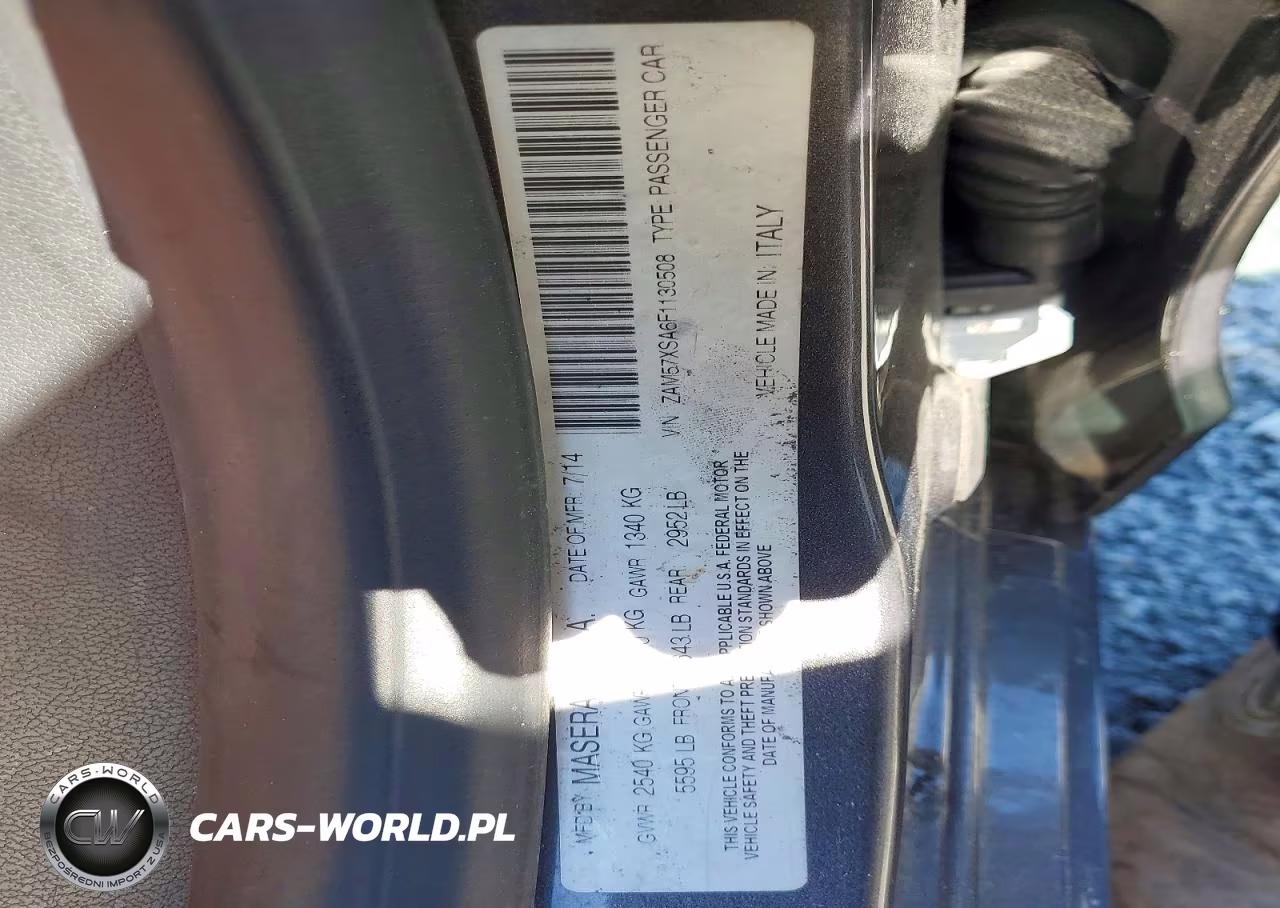 2015 Maserati Ghibli VIN:ZAM57XSA6F1130508 - 12
