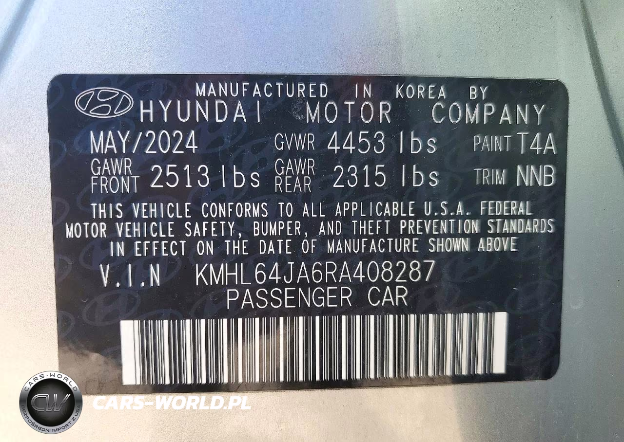 2024 Hyundai Sonata Sel VIN:KMHL64JA6RA408287 - 12