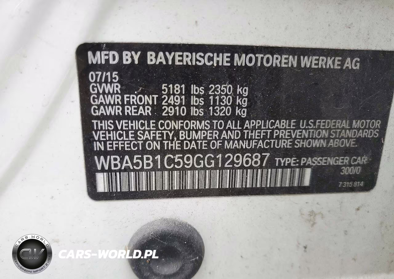 2016 BMW 535 I VIN:WBA5B1C59GG129687 - 12