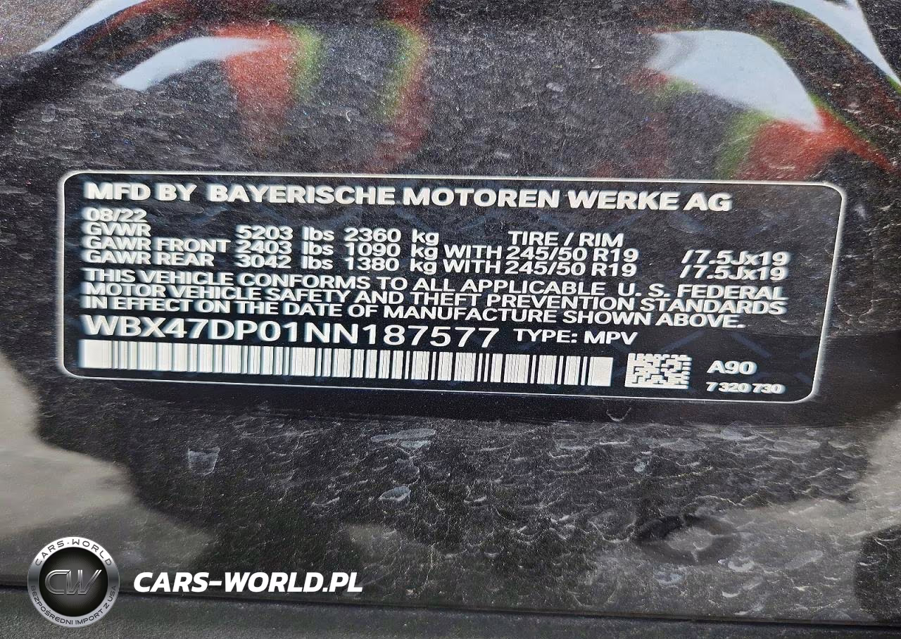 2022 BMW X3 Sdrive30I VIN:WBX47DP01NN187577 - 13