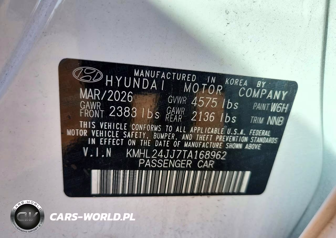 2026 Hyundai Sonata Hybrid Blue VIN:KMHL24JJ7TA168962 - 12