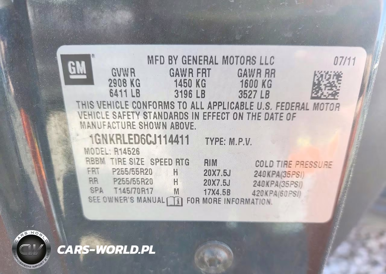 2012 Chevrolet Traverse Ltz VIN:1GNKRLED6CJ114411 - 13