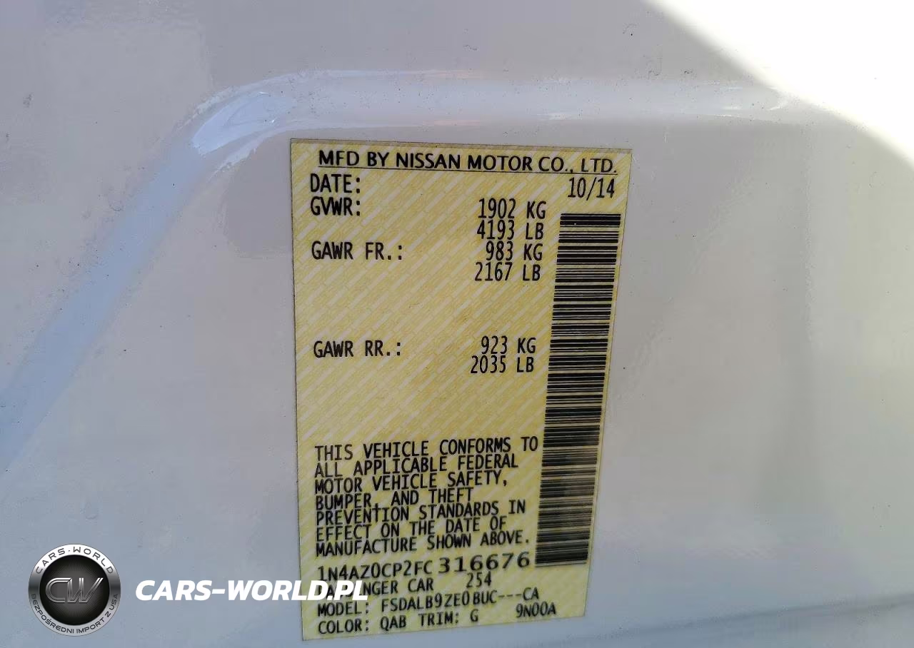 2015 Nissan Leaf S VIN:1N4AZ0CP2FC316676 - 12