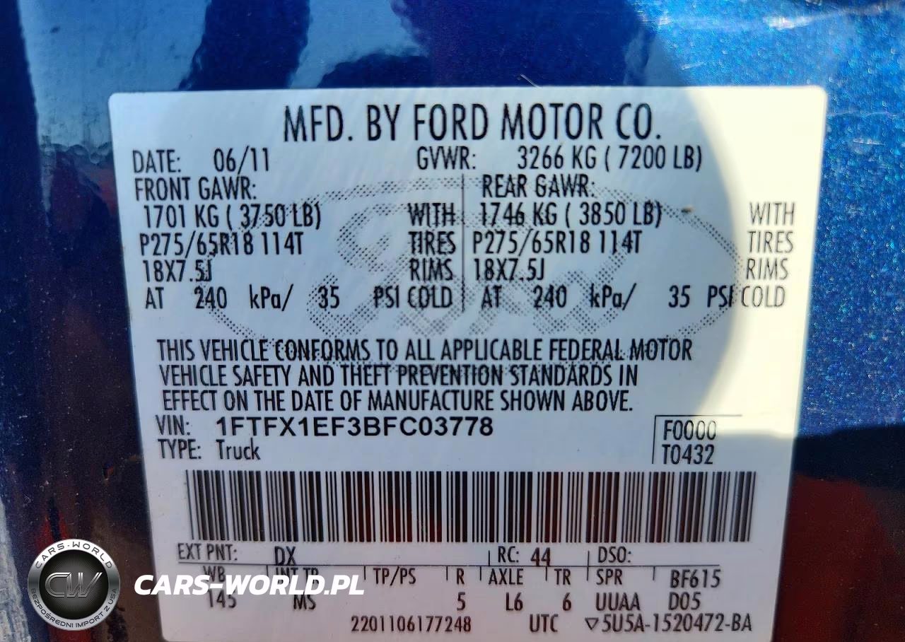 2011 Ford F150 Super Cab VIN:1FTFX1EF3BFC03778 - 12