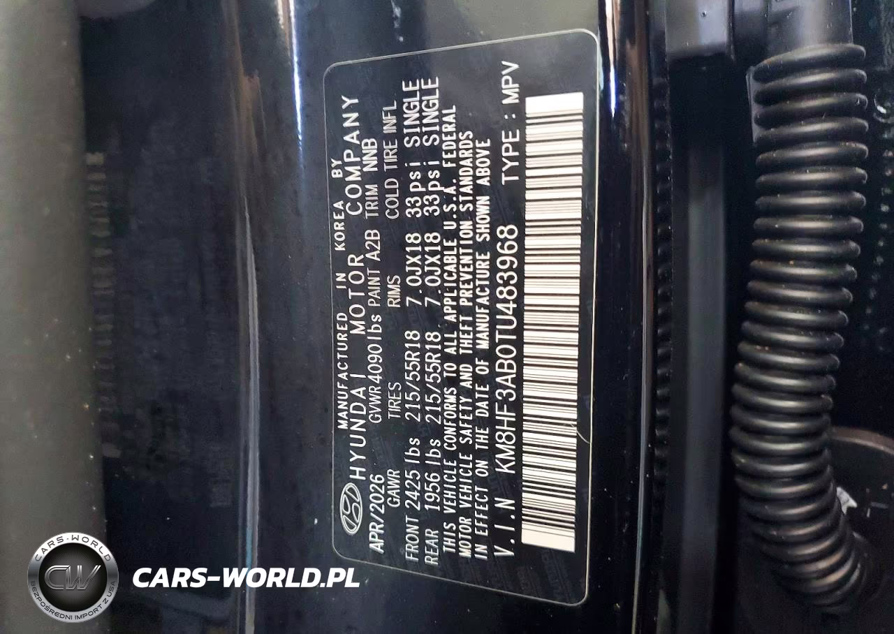 2026 Hyundai Kona Sel Sport VIN:KM8HF3AB0TU483968 - 13