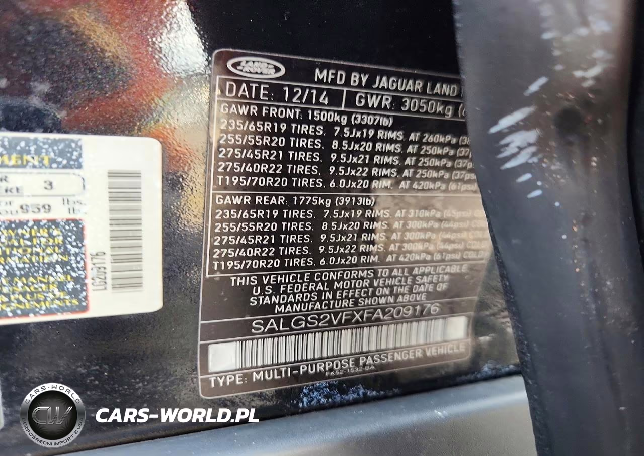 2015 Land Rover Range Rover Hse VIN:SALGS2VFXFA209176 - 13