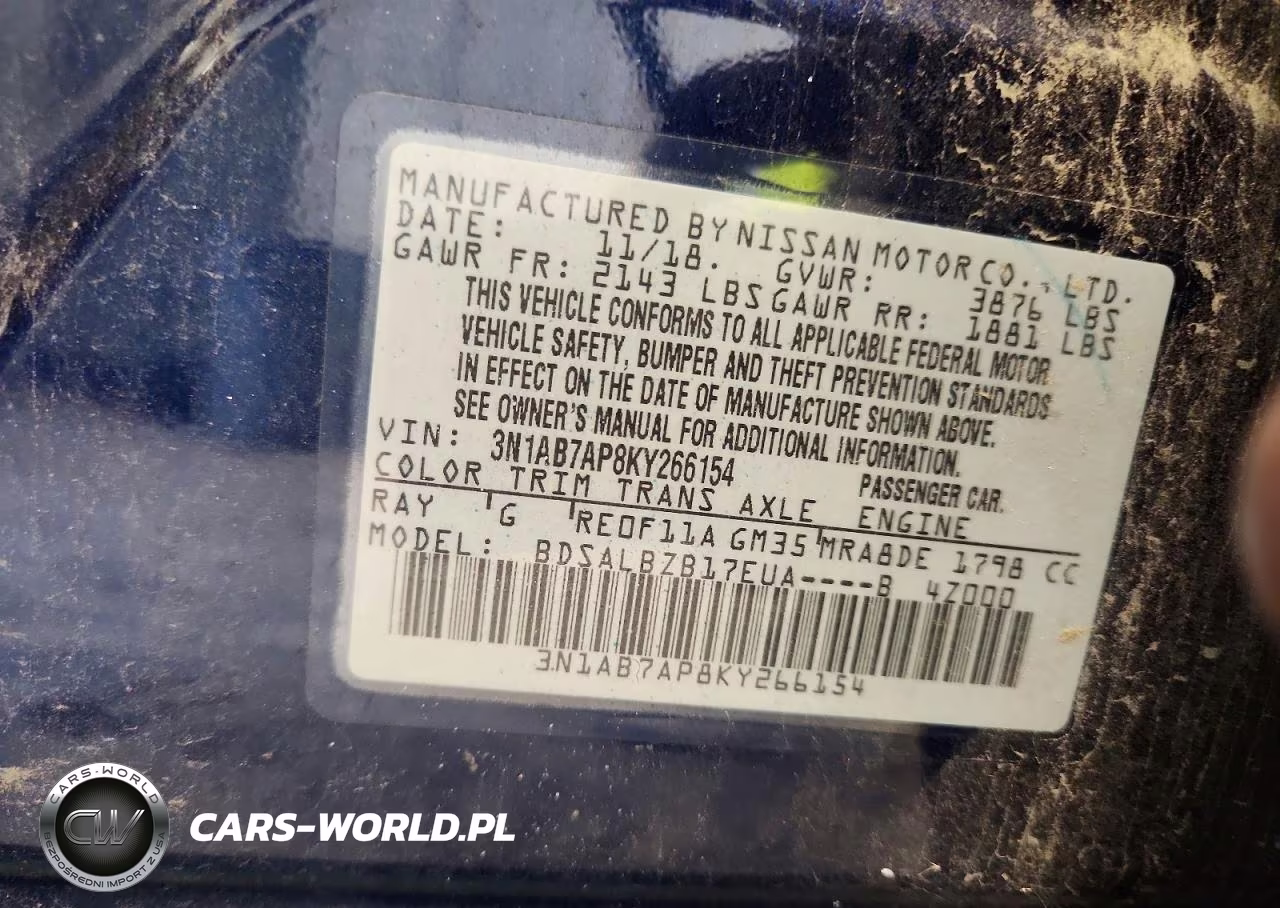 2019 Nissan Sentra S VIN:3N1AB7AP8KY266154 - 12