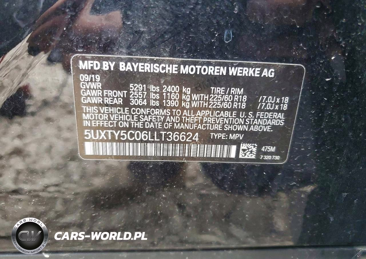 2020 BMW X3 xDrive30I VIN:5UXTY5C06LLT36624 - 13