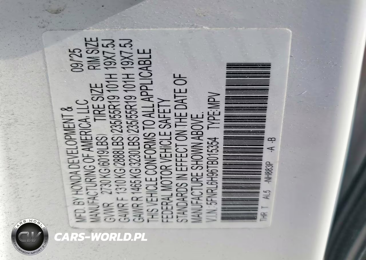 2026 Honda Odyssey Elite VIN:5FNRL6H96TB015354 - 13